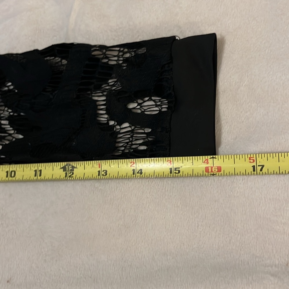 Black Lace Sheer Whimsigoth Boho Pool Beach Midi Maxi Coverup Cardigan Duster S - Picture 7 of 7